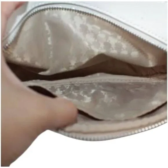 Karl Lagerfeld Colorful Lettered White Crossbody Bag w/ Signature Guitar Strap - Picture 10 of 12